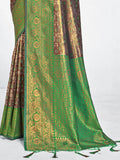 Green Silk Saree With Blouse Piece