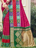 Pink Silk Saree With Blouse Piece