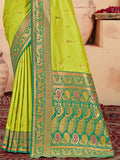 Green Silk Saree With Blouse Piece