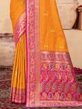 Mustard Silk Saree With Blouse Piece