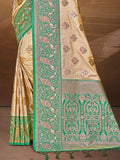 Beige Silk Saree With Blouse Piece