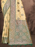 Beige Silk Saree With Blouse Piece