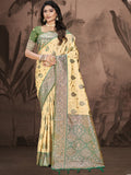 Beige Silk Saree With Blouse Piece