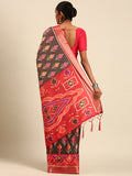 Multi Color Cotton Digital Print Saree With Blouse Piece