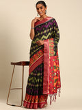 Multi Color Cotton Digital Print Saree With Blouse Piece