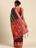 Multi Color Cotton Digital Print Saree With Blouse Piece