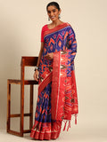 Multi Color Cotton Digital Print Saree With Blouse Piece