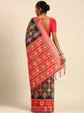 Multi Color Cotton Digital Print Saree With Blouse Piece