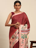 Pink Cotton Saree With Blouse Piece