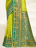 Sea Green Silk Saree With Blouse Piece