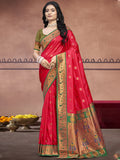 Pink Silk Saree With Blouse Piece