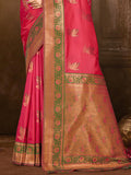 Pink Silk Saree With Blouse Piece