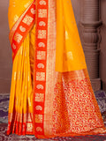 Mustard Silk Saree With Blouse Piece