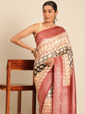 Cream Silk Saree With Blouse Piece