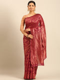 Magenta Cotton Saree With Blouse Piece