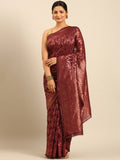 Purple Cotton Saree With Blouse Piece