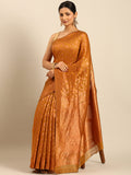 Mustard Cotton Saree With Blouse Piece