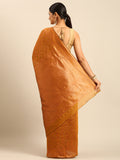 Mustard Cotton Saree With Blouse Piece