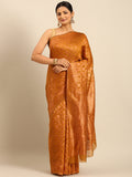 Mustard Cotton Saree With Blouse Piece