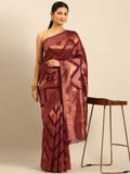 Purple Cotton Saree With Blouse Piece