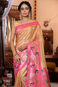 Tan Beige Paithani Saree