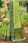 Fern Green Banarasi Saree