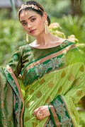 Fern Green Banarasi Saree