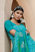 Sky Blue Chiffon Saree