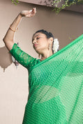 Fern Green Chiffon Saree