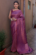 Magenta Pink Kanjivaram Saree