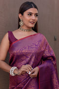 Magenta Pink Kanjivaram Saree