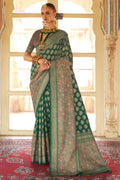 Emerald Green Banarasi Saree