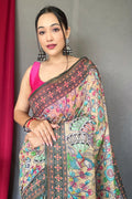 Multicolor Kalamkari Saree