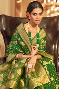 Emerald Green Chiffon Saree