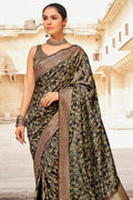 Umber Brown Digital Print Saree