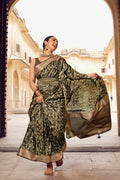 Umber Brown Digital Print Saree