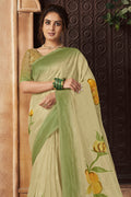 Light Green Organza Silk Saree