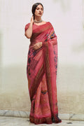 Light Pink Digital Print Saree