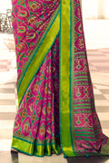 Dark Pink Patola Saree