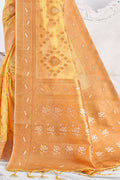 Pastel Yellow Organza Saree