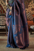 Cobalt Blue Kanjivaram Silk saree