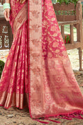 Thulian Pink Organza Saree