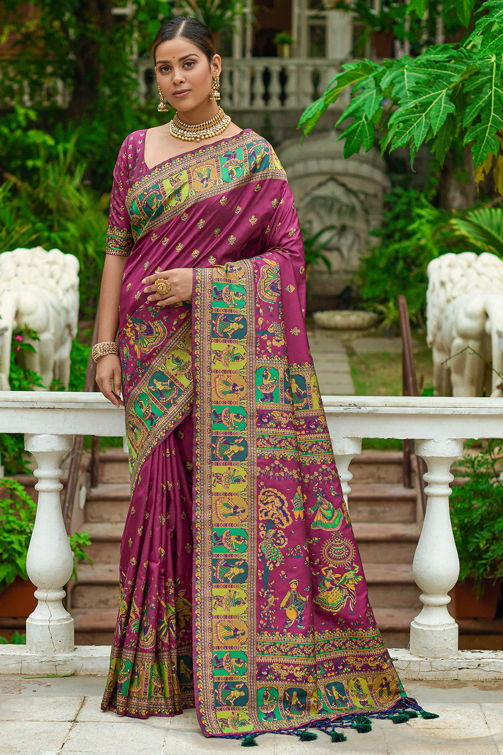 fcity.in - Plane Georgette Sareewine / Jivika Voguish Sarees