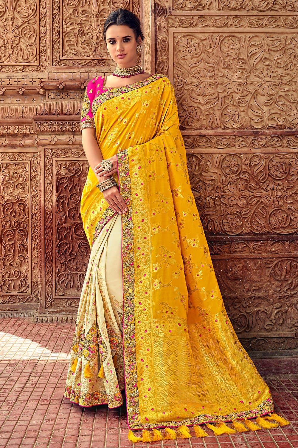 Buy Bridal Banarasi Silk Sarees Online | Singhania's