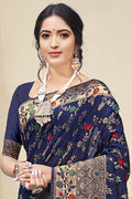 Navy Blue Cotton saree