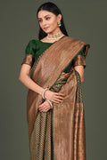 Pine Green Kanjivaram Saree