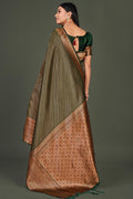 Pine Green Kanjivaram Saree