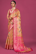 Pastel Orange Banarasi Saree