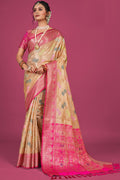 Fawn Beige Banarasi Saree