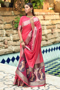 Taffy Pink Cotton Silk Saree